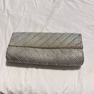 Whiting & Davis Silver Rhinestone Mesh Clutch | Evening Bag | Y2K Glam